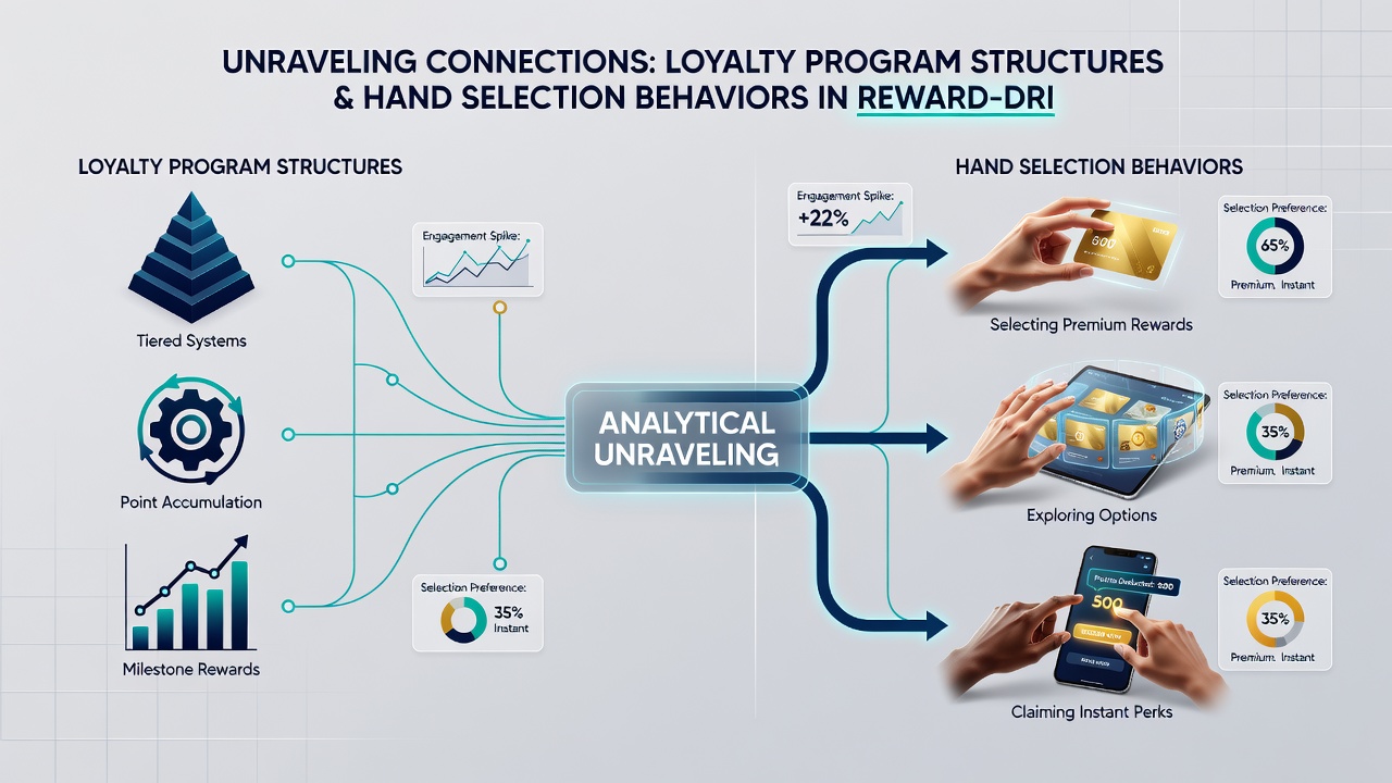 Analytics dashboard displaying hand selection statistics linked to loyalty tiers in a blackjack reward system